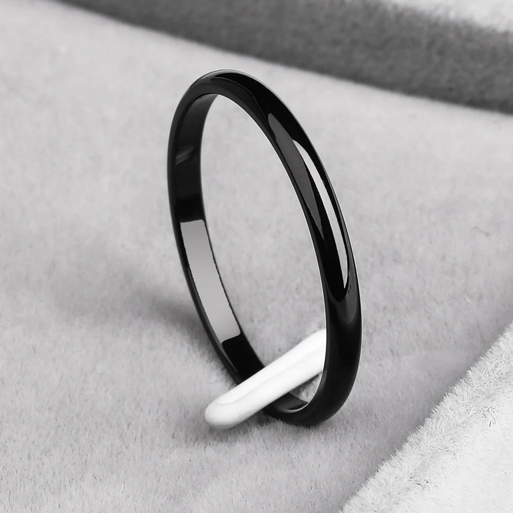 Тук 2 мм тонкая Нержавеющая сталь Три цвета пара кольцо Простой моды розовое золото палец кольцо для женщин ювелирные изделия