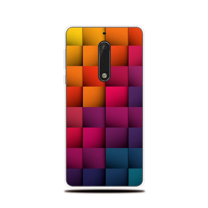 Цветной квадраты силиконовый чехол для телефона Nokia на возраст 1 2 3 5 6 7 8 X 5X6X7