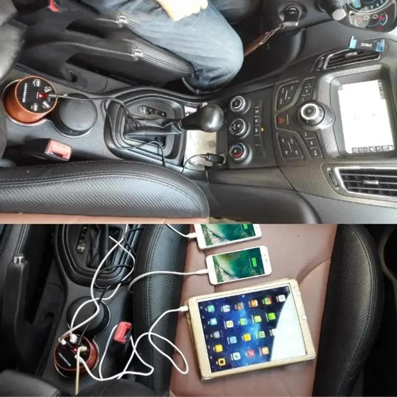 3 usb-порта для автомобильного зарядного устройства автомобильный держатель чашки