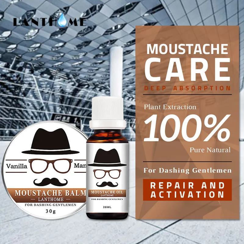 Бальзам для лица и бороды масло смягчения роста волос питательный мужчин