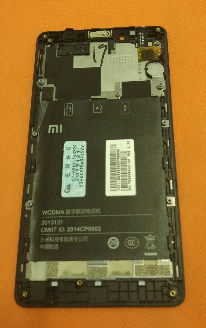 Used Original LCD Display Screen + Touch Frame for Xiaomi Hongmi Note 3G WCDMA Dual SIM MTK6592 5.5" Free shipping | Мобильные