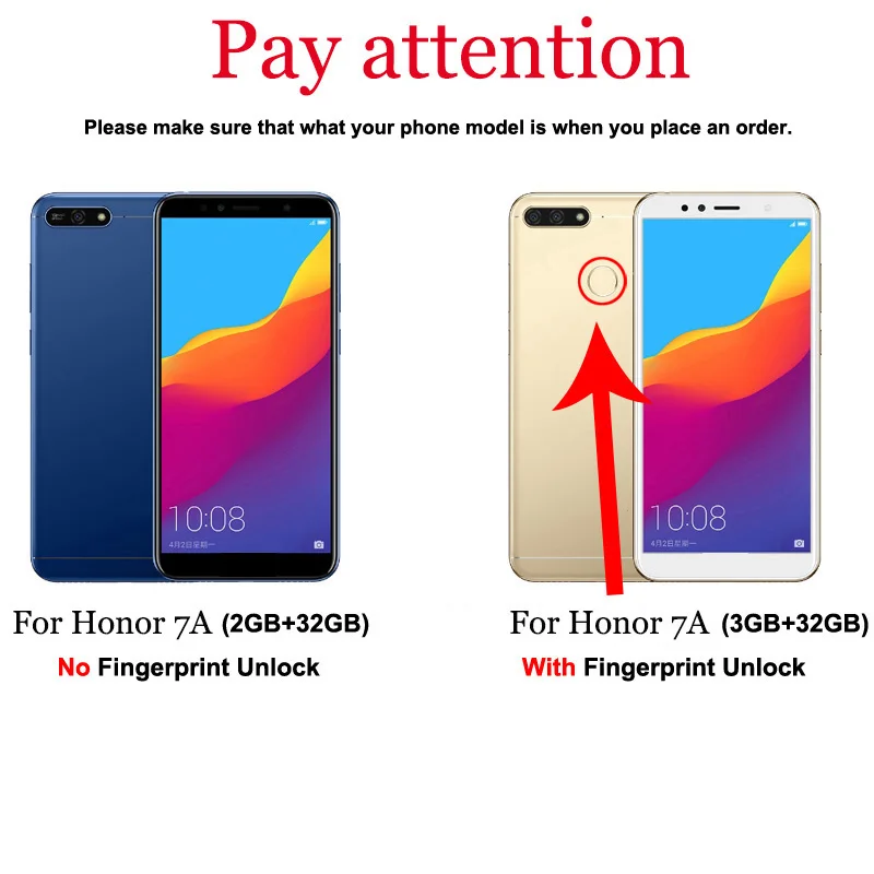 5 7 &quotРоскошный чехол из искусственной кожи для Huawei Honor 7A чехлы телефонов
