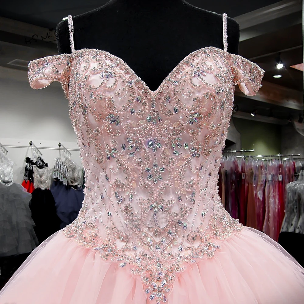 Роскошное бальное платье розового цвета платья для Quinceanera 2020 женское сексуальное