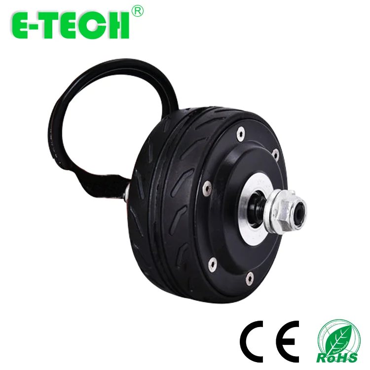 

CE approved 4 inch dual shaft solid tire gearless 36V 200W brushless scooter hub motor with EBS brake