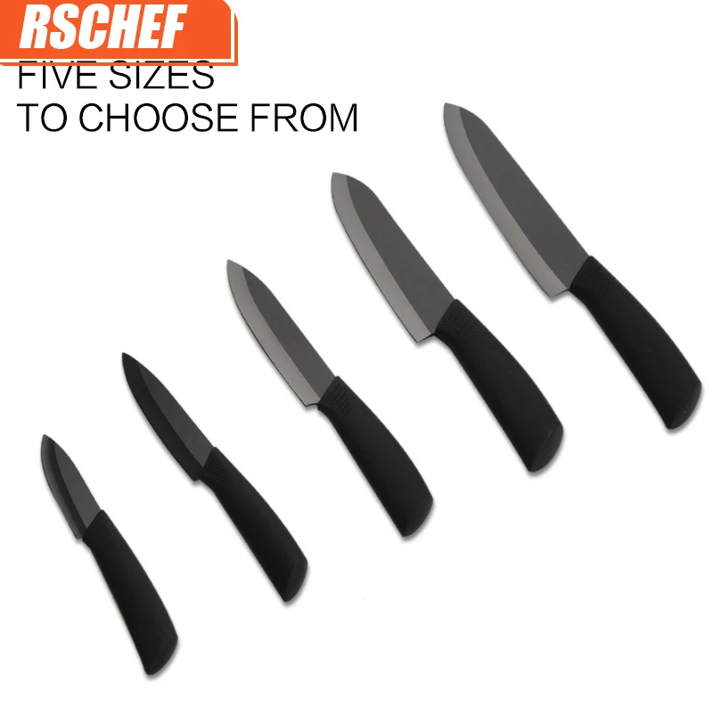 RSCHEF 1 шт. черное лезвие с черной ручкой 3 &quot4&quot 5 &quot6&quot 7 &quotдюймов Чехлы набор