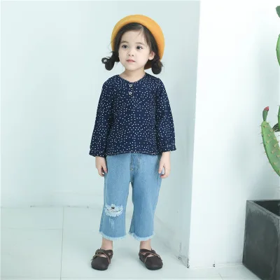 Рубашки для маленьких девочек бархатные плотные теплые топы блузка рубашка с