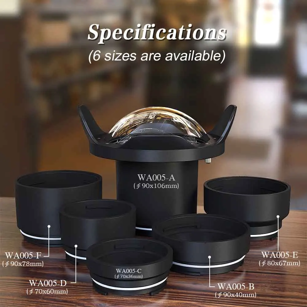 Камера рыбий глаз широкоугольный объектив купол порт для подводного плавания