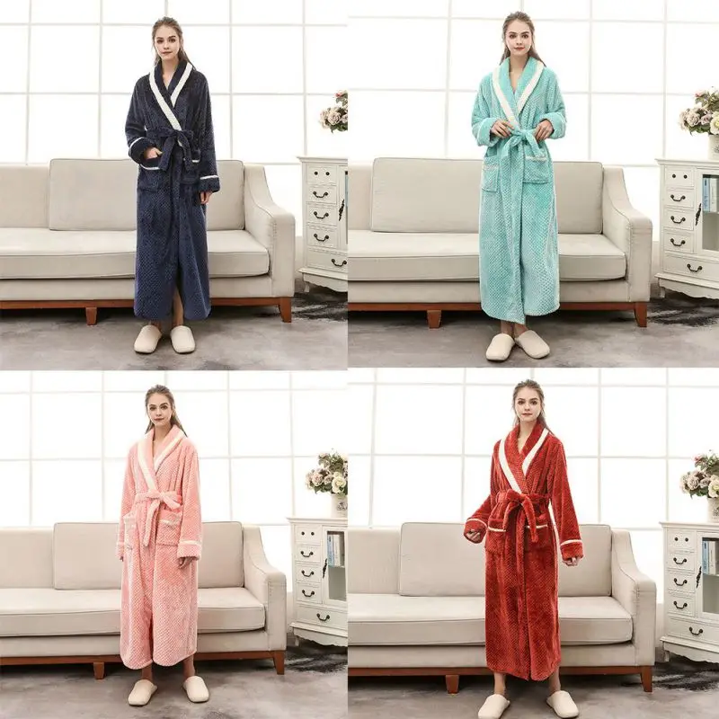 Халат фланелевый женский халат пеньюар зимняя одежда для девочек большие