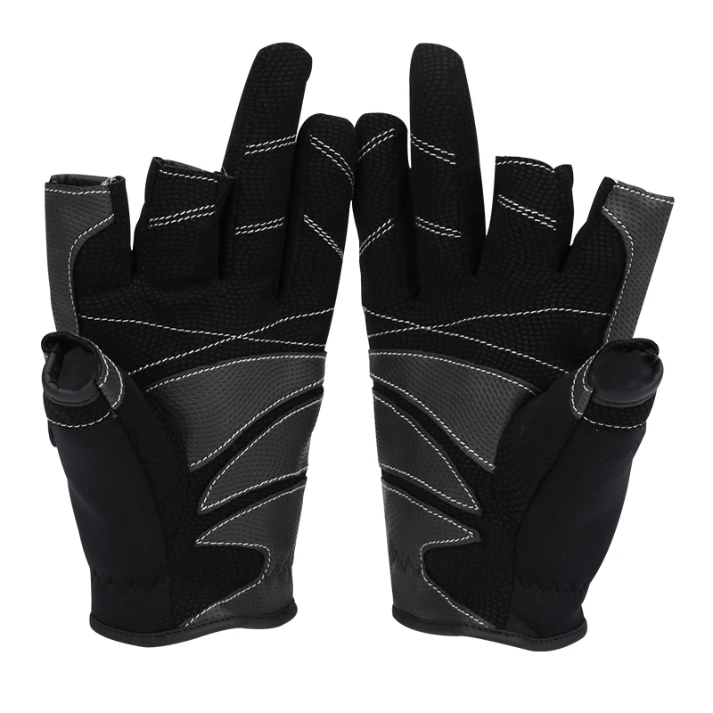 Tsurinoya 17-3A 3 Half-Finger Breathable Anti-Slip Fishing Lure Gloves Anti-slip Cut Finger Sport | Спорт и развлечения
