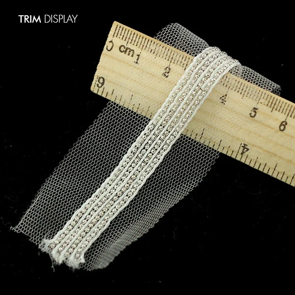 Металлические шарики из бисера плетеная отделка сетка кружево украшенная лентой