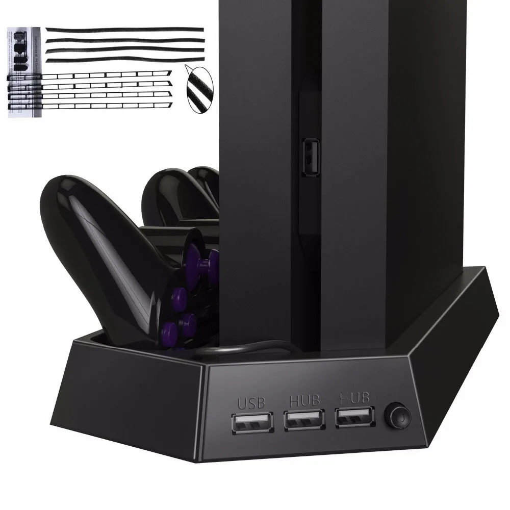 Консоль PS4 вертикальная подставка охлаждающий вентилятор контроллер зарядная