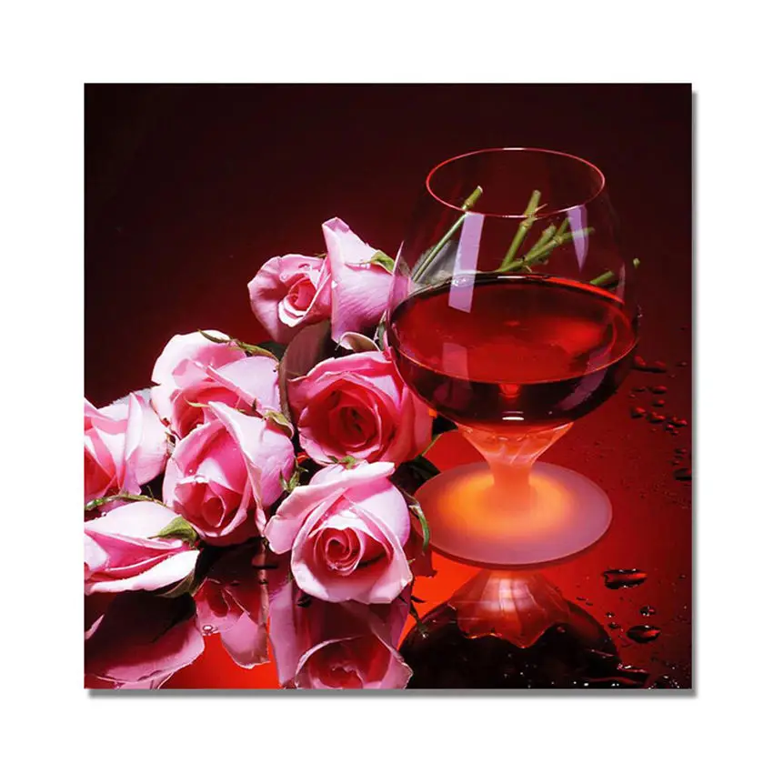 Алмазная 5d картина сделай сам для гостиной розы вина бокала спальни вышивка