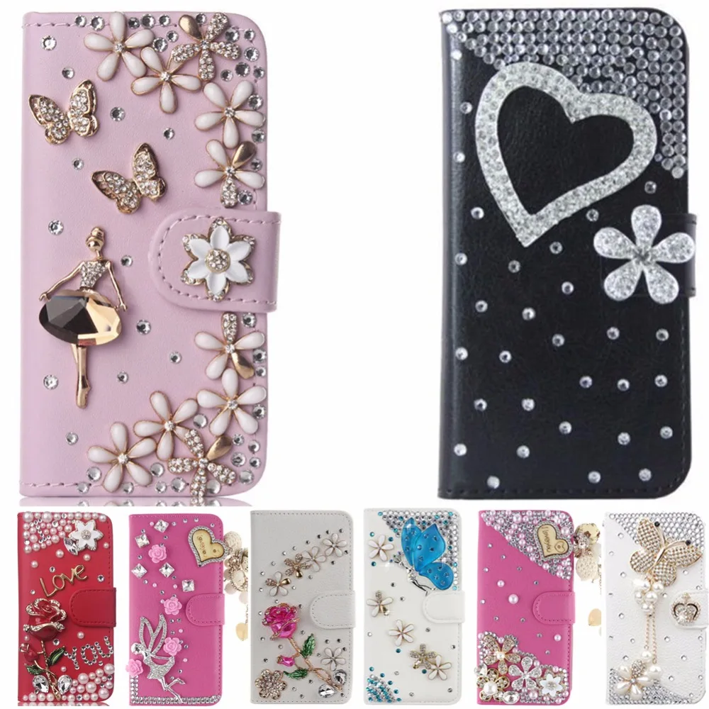 Мода и уникальный чехол бриллиантовый кошелек из искусственной кожи с откидной