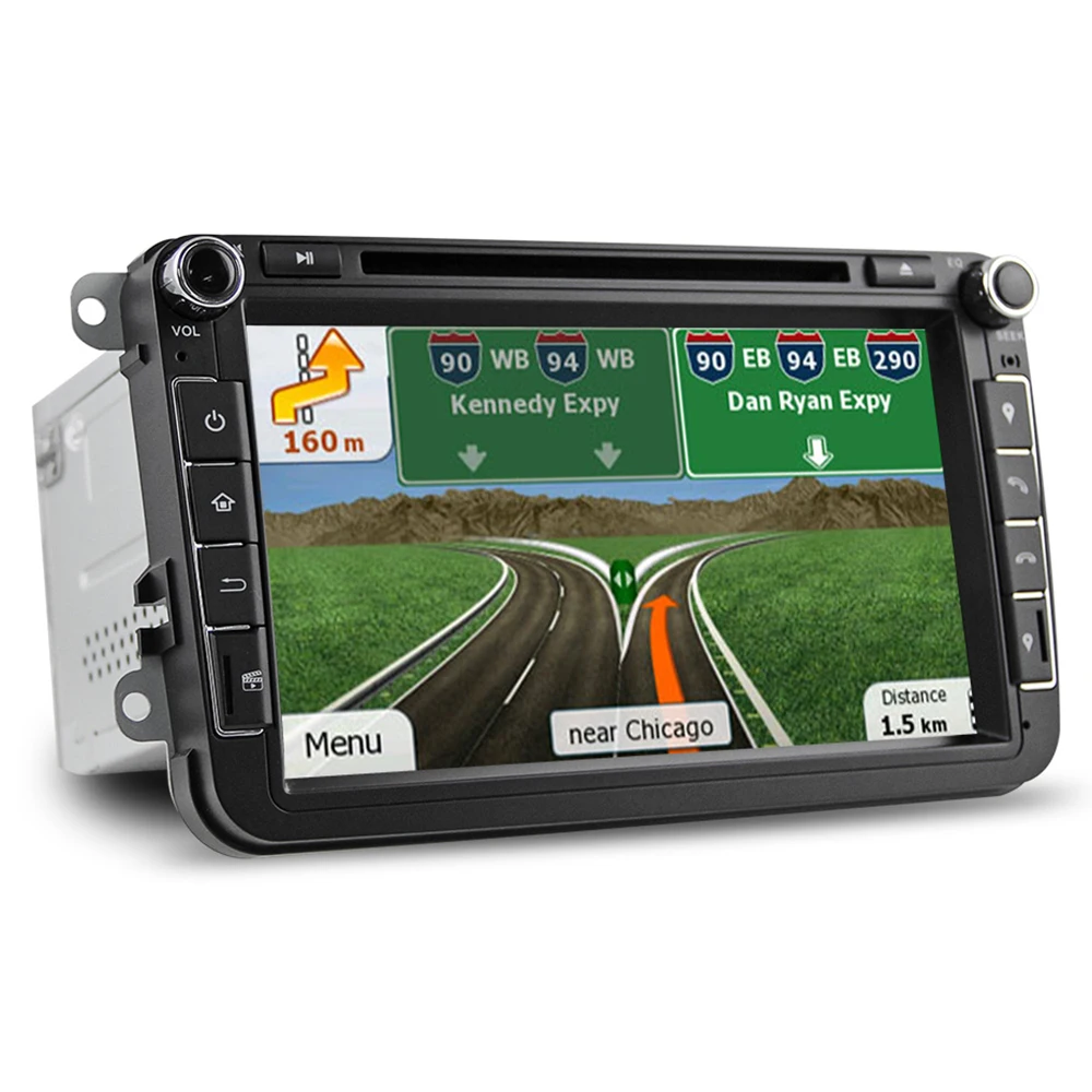 Eunavi 2Din 8 ''автомобильный DVD радио плеер gps навигация для VW Passat CC Polo GOLF 5 6 Touran EOS T5 Sharan Jetta Tiguan камера