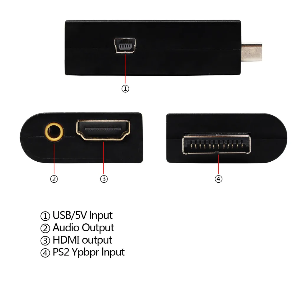 Для PS2 HDMI совместимый 480i/480p/576i аудио и видеоконвертер адаптер с аудиовыходом 3 5 мм