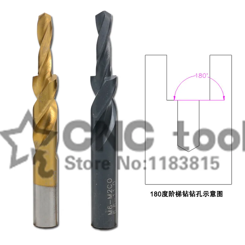 Кобальтовые быстрорежущие сверла M35 /HSS 1 шт. поворот на 180 градусов сверло с