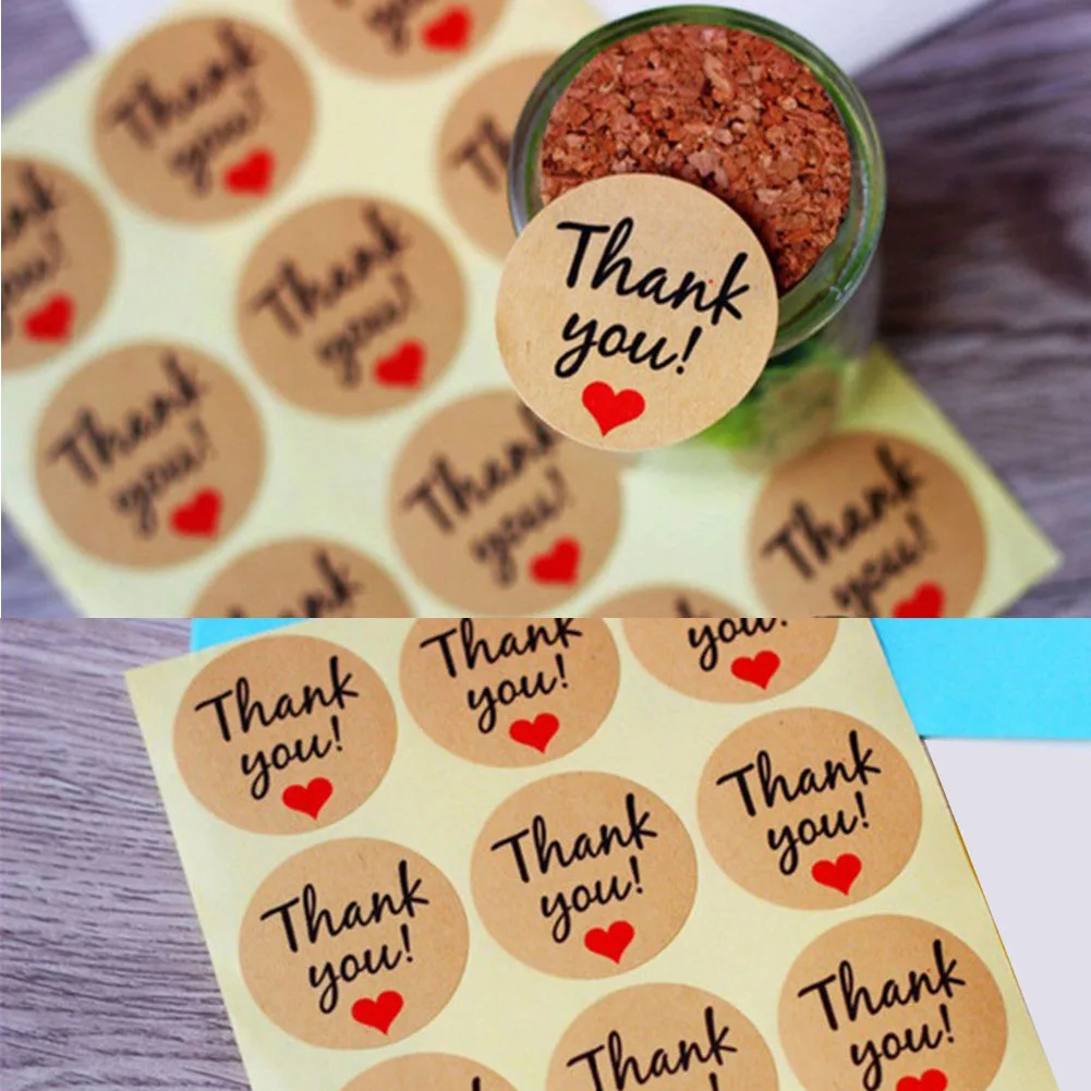 Спасибо наклейки запечатывание ремесло свадебное любовное письмо с сердцами