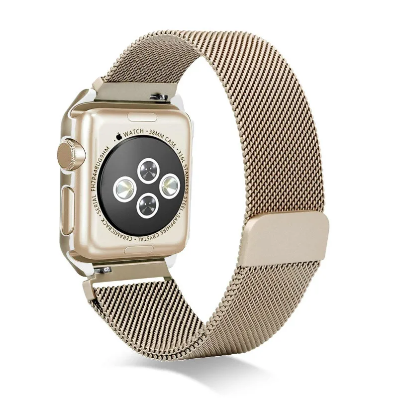 Mling для iWatch Миланская Петля из нержавеющей стали металлический ремешок для Apple Watch серии 1 2 3 4 5 42 мм 38 мм 44 мм 40 мм чехол