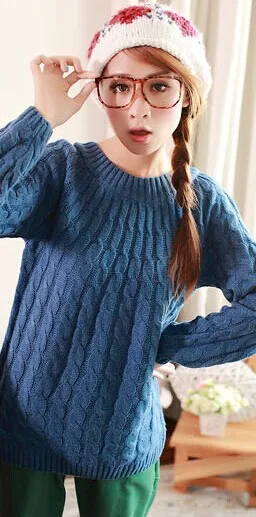 Рождественский свитер женский зимний новогодний винтажный утепленный пуловер