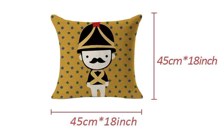 Cartton Солдаты печатных Чехлы для подушек декоративные Наволочки мангала Пледы