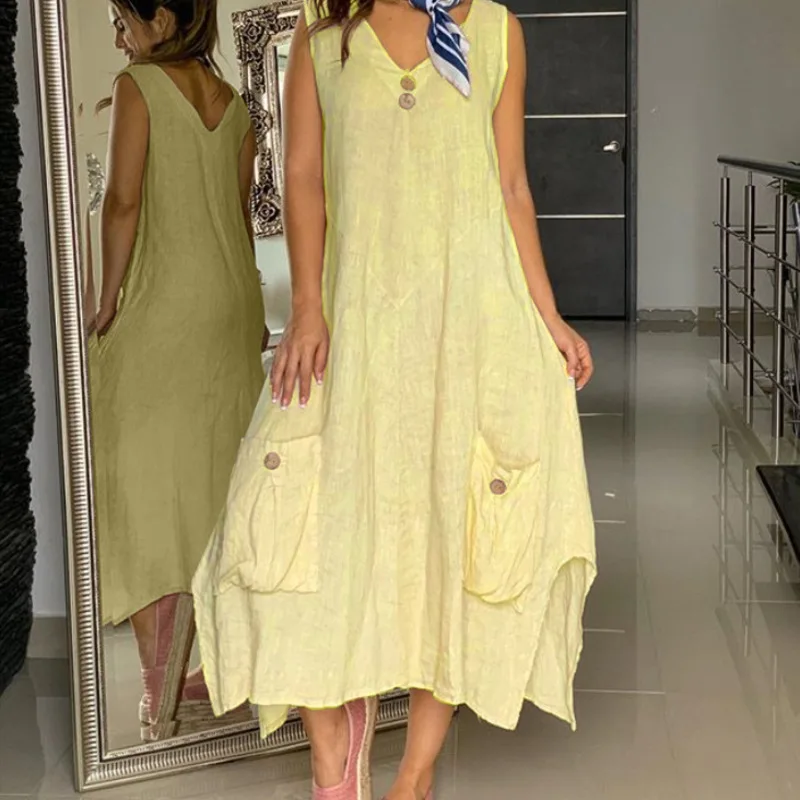 2019 летнее женское платье большого размера с v-образным вырезом однотонное из