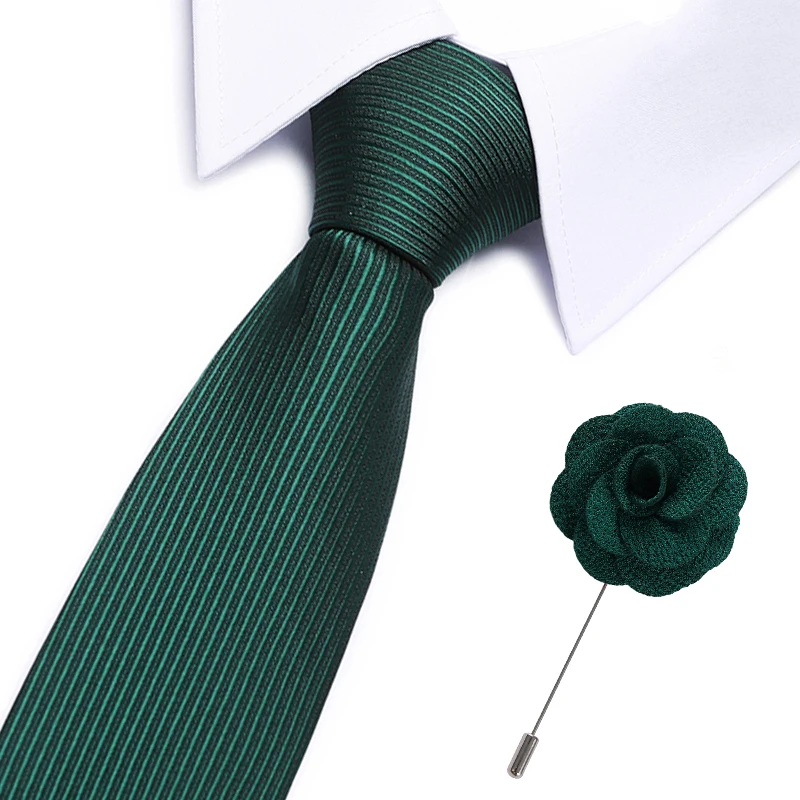

Мужской комплект из жаккардового плетения, разноцветный повседневный комплект из зеленого галстука и платка, для свадьбы и вечеринки, 100% ше...
