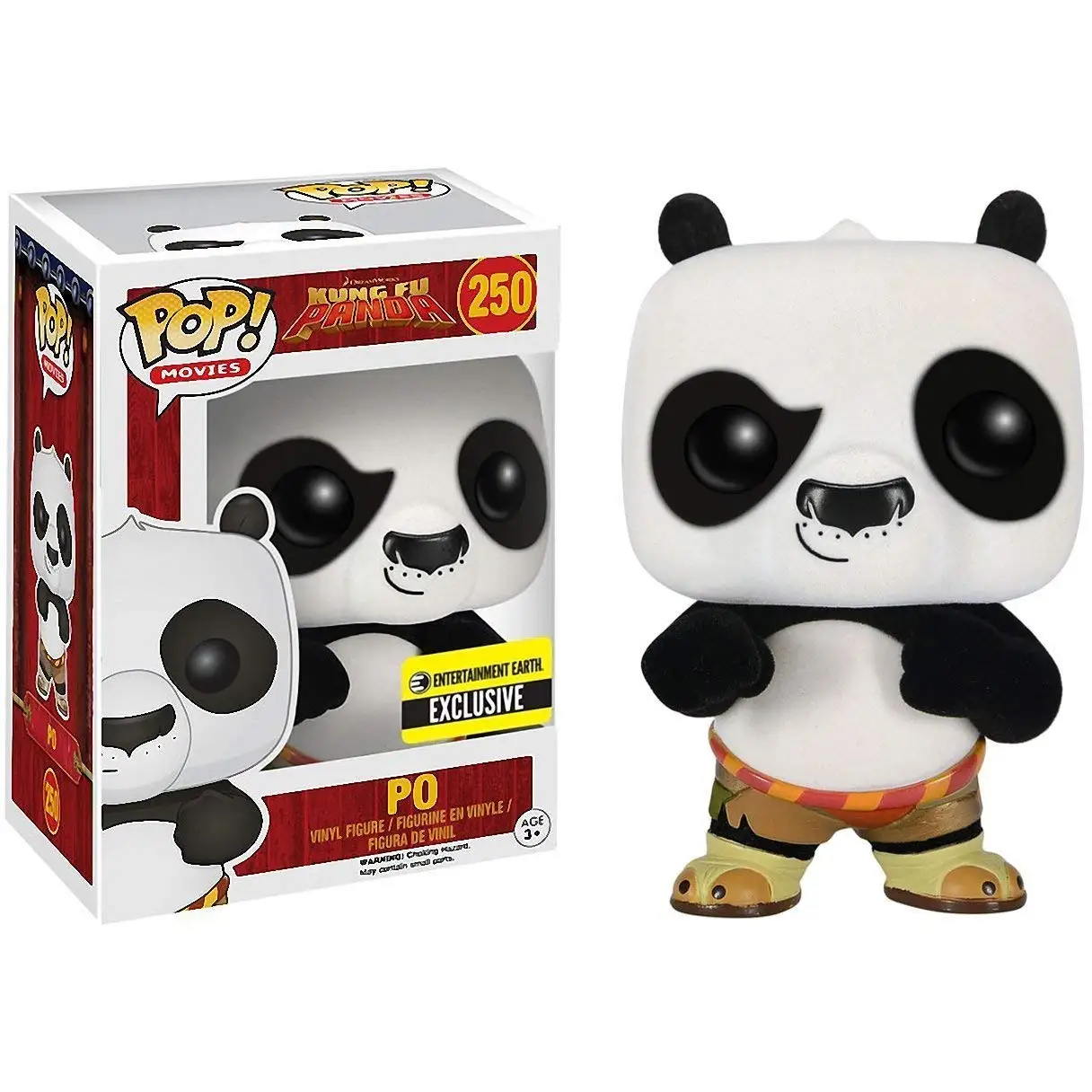 Эксклюзивный Funko pop Флокированный официальный кунг-фу Панда-по Виниловая фигурка Коллекционная модель игрушки с оригинальной коробкой
