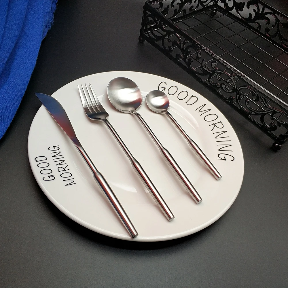 Лидер продаж 4 шт. элегантная серебряная посуда кухонный нож из нержавеющей стали