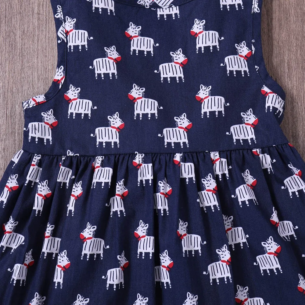 Children Kid Girls Cartoon Print Bowknot Lace Princess Party Dress Clothes Girl Clothing Set Summer #25 | Детская одежда и обувь