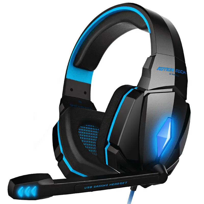 kotion each gaming headset casque deep bass stereo game headphone with microphone led light for ps4 laptop pc gamer free global shipping