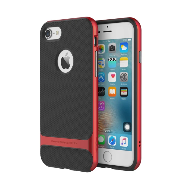 Чехол Rock royce из ТПУ+ поликарбоната для iPhone 7/7 plus, чехол из поликарбоната, Роскошный чехол для iPhone 7 - Цвет: Red