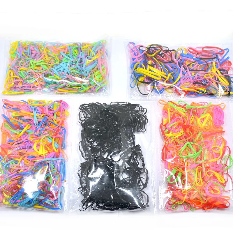 400 шт./упак. Модный Прозрачный Резинкой Женщин Девушки Эластичный Диапазон Волос