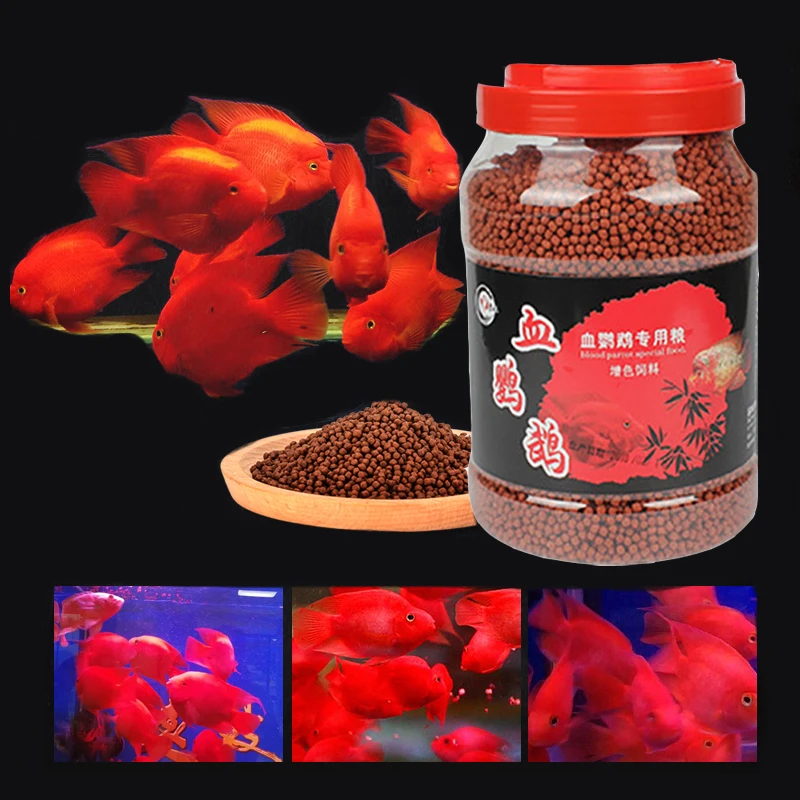 Красный попугай Cichild Fish Food Graules плавающий на воде гигантский кровавый Золотой