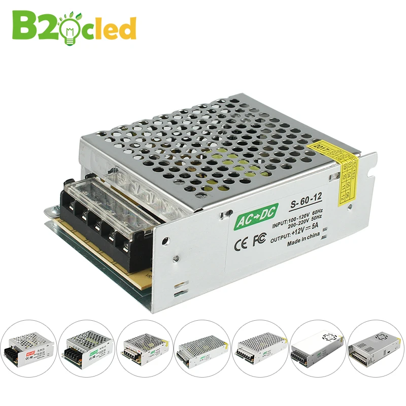 Источник питания DC 12 В 2A 3A 5A 8A 13A 17A 20A 33A трансформатор освещения AC 110 220