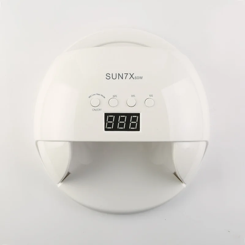 SUN 7X 60W Профессиональный светодиодный УФ свет для лака ногтей белый Ledlamp Nagels 30