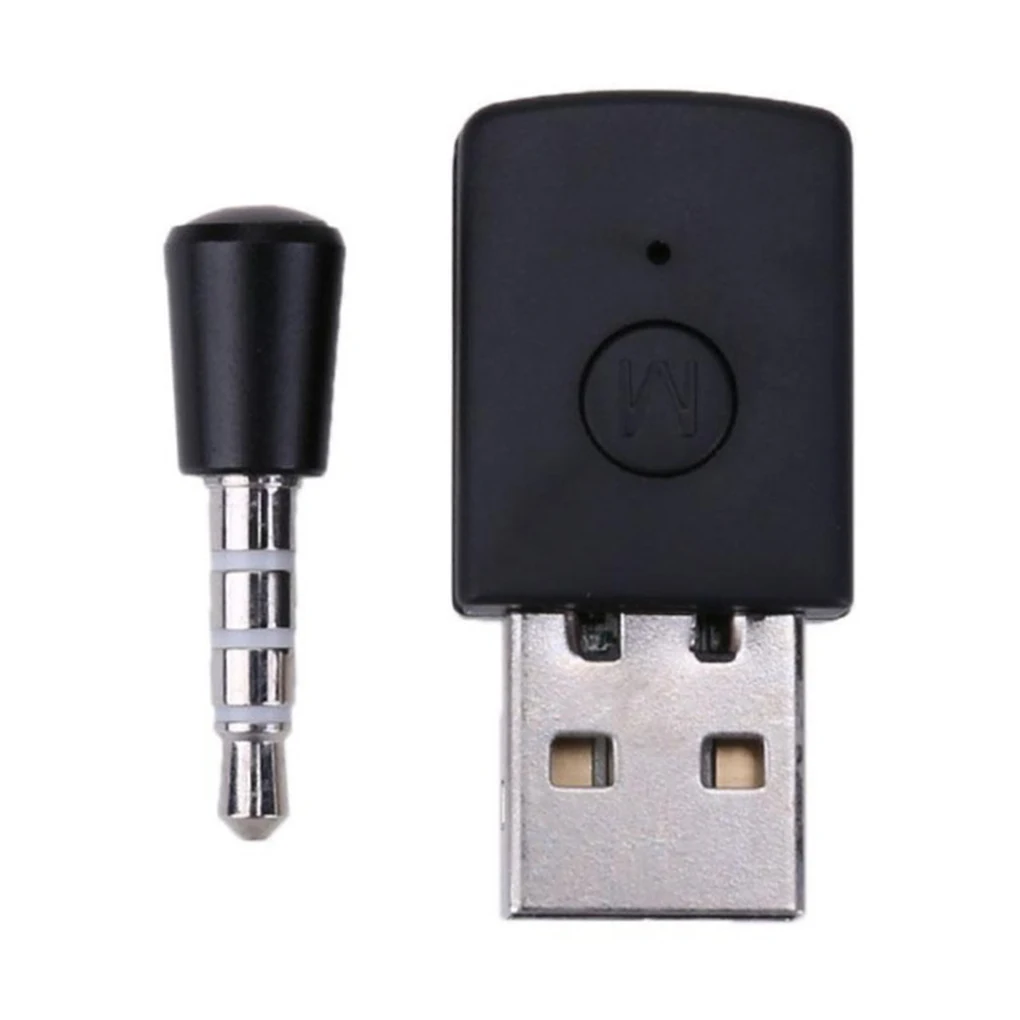 black Bluetooth 4,0 адаптер приемник USB2.0 порт 3,5 мм Замена штепсельной вилки для playstation 4 PS4 беспроводной аудио ключ доступа - Цвет: black