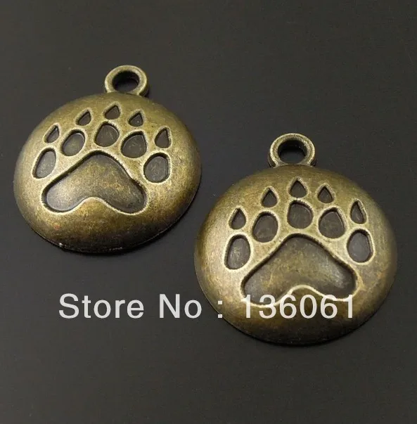 10 шт. Бронзовые Подвески для браслета ожерелья Собачья лапа|pendants for bracelets|f pendantpendant
