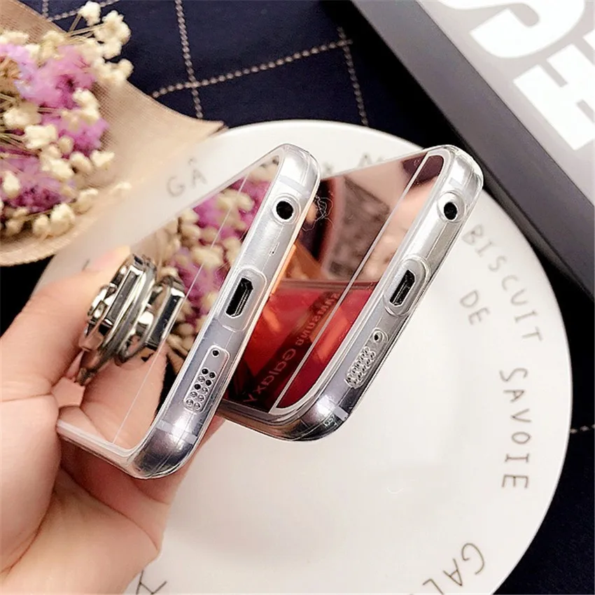 Small Bear Finger Ring Holder Case For Samsung S20 Ultra S10 S10E S9 S8 Plus S7 S6 Edge Note 10 9 8 Mirror Coque |