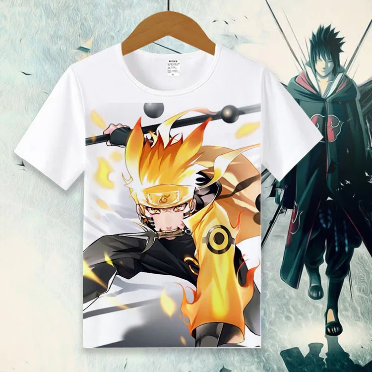012 Новая футболка с Наруто Аниме Футболка женская футболка Janpan Uchiha Sasuke Косплей топы Мужские футболки с коротким рукавом - Цвет: 012