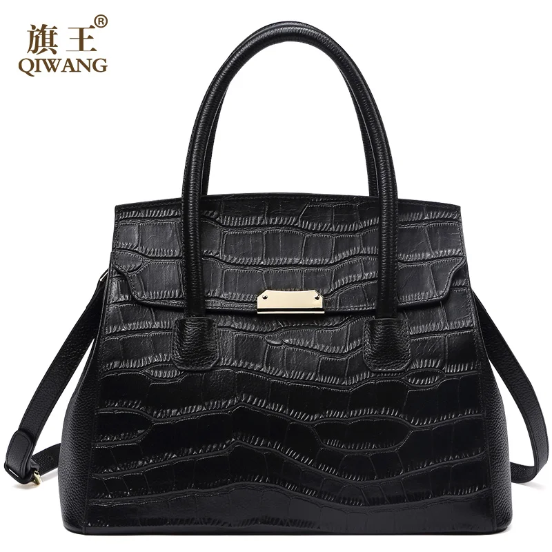Женская сумка QIWANG из натуральной кожи крокодила 2018|tote bags for women|crocodile bagtote bag |