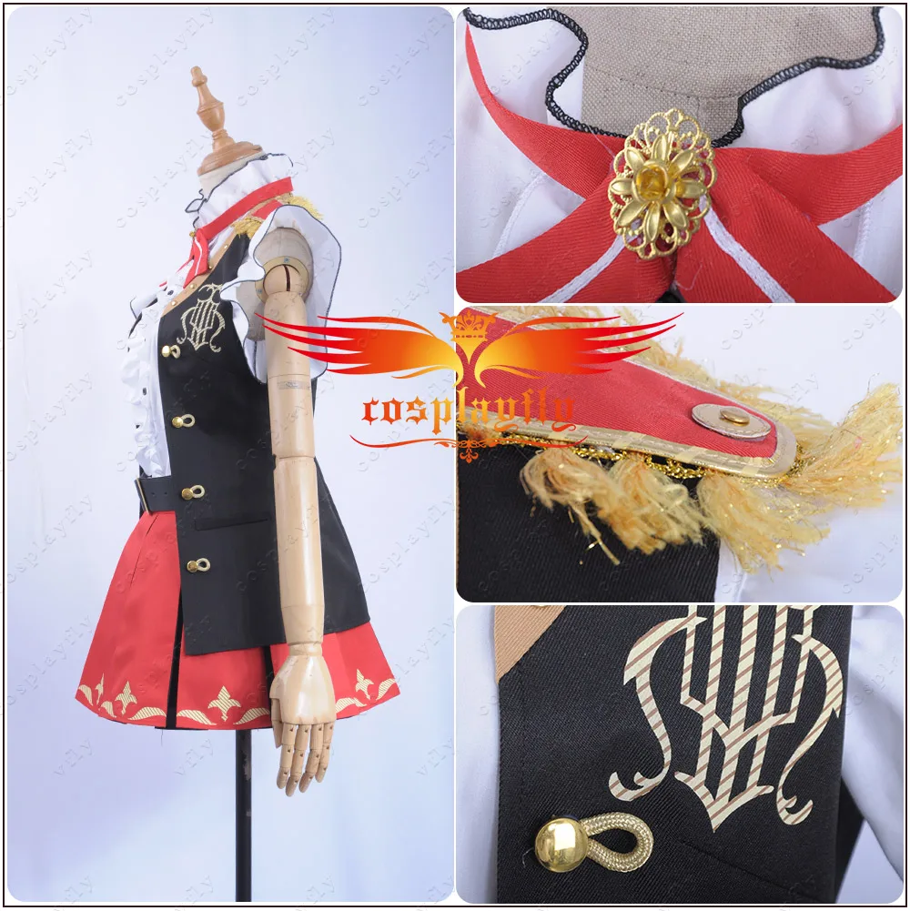 Аниме игра LoveLive!Sunshine! Aqours Bremen Band Sakurauchi Riko карнавальный костюм красное платье с