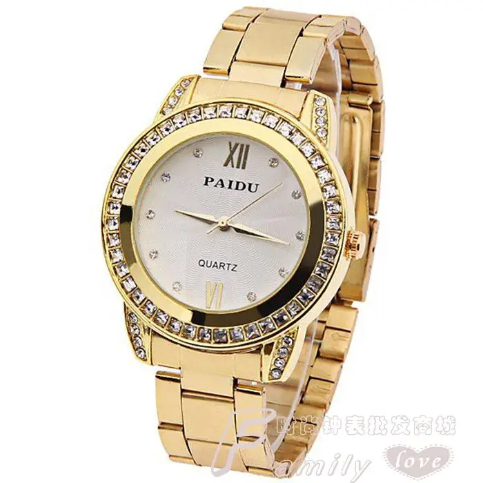 Новые модные золотые серебряные мужские часы со стразами наручные с корпусом из