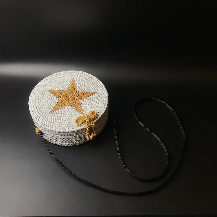 Вьетнамский Круглый мешок из ротанга ins с тем же абзацем ручная тканая сумка wild