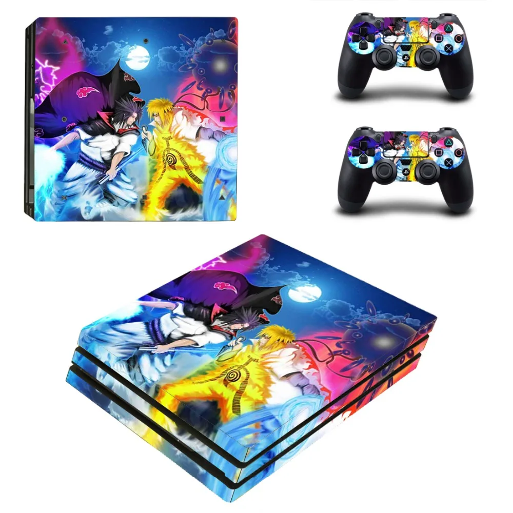 Аниме Наруто PS4 Pro Кожа Наклейка для sony playstation 4 консоли и 2 контроллеров PS4 Pro наклейка s Наклейка виниловая