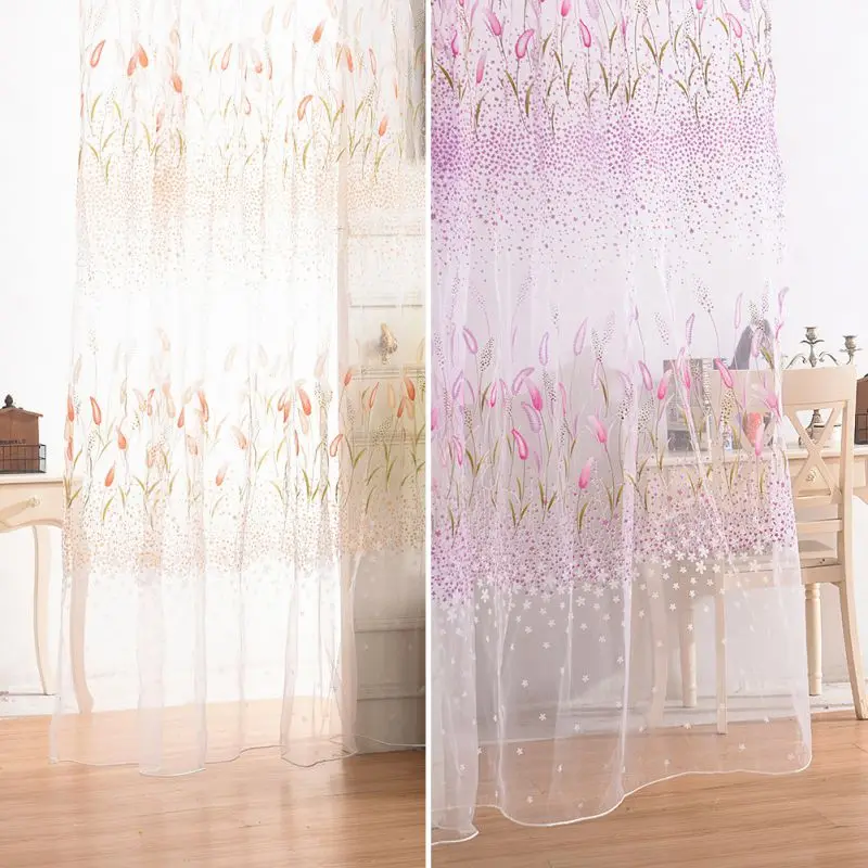 Шторы на окна 1 шт./лот тканевые прозрачные выгораемые Занавески Из Тюля для