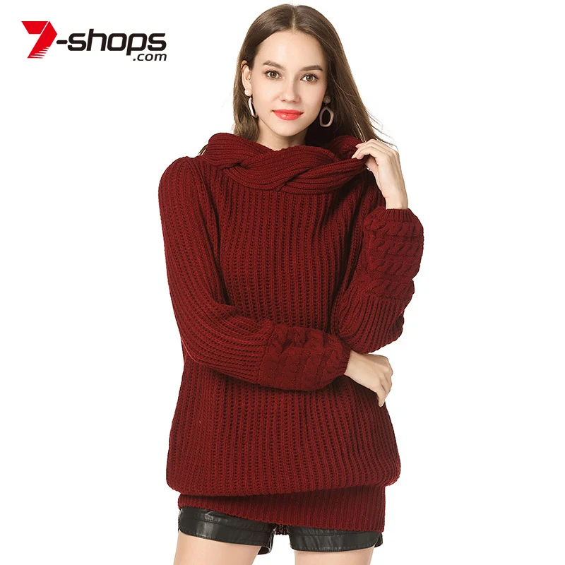 Женский свитер пуловер вязаный облегающий с длинным рукавом и
