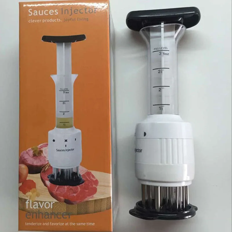 Geebake кухня инъекции Тип стейк иглы Мясо Tenderizer иглы с нержавеющей стали сосновой иглы кухонные инструменты