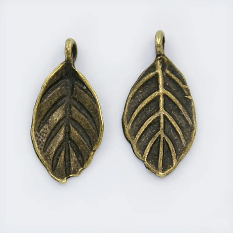 100 шт. подвески в тибетском стиле с листьями для изготовления ювелирных изделий