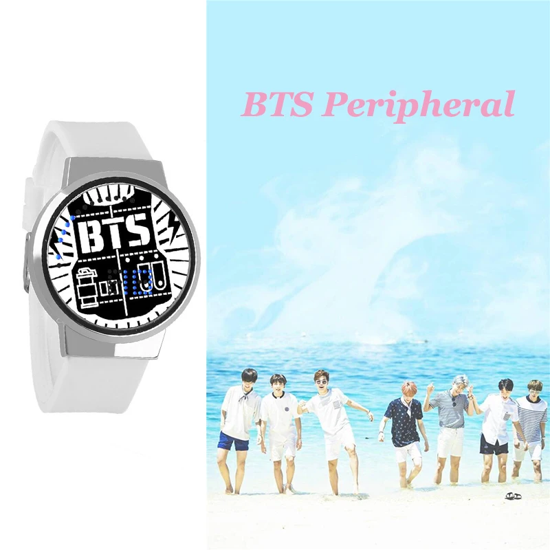 Kpop звезды BTS периферийных светодиодный Часы с Сенсорный экран Ким Дэ Хён Чон Чжон