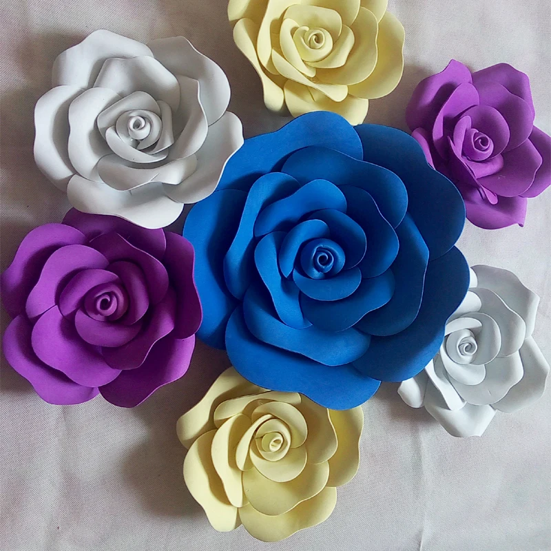 Гигантский бумажный пенный цветок на заказ 15 шт./компл. большой для свадебной